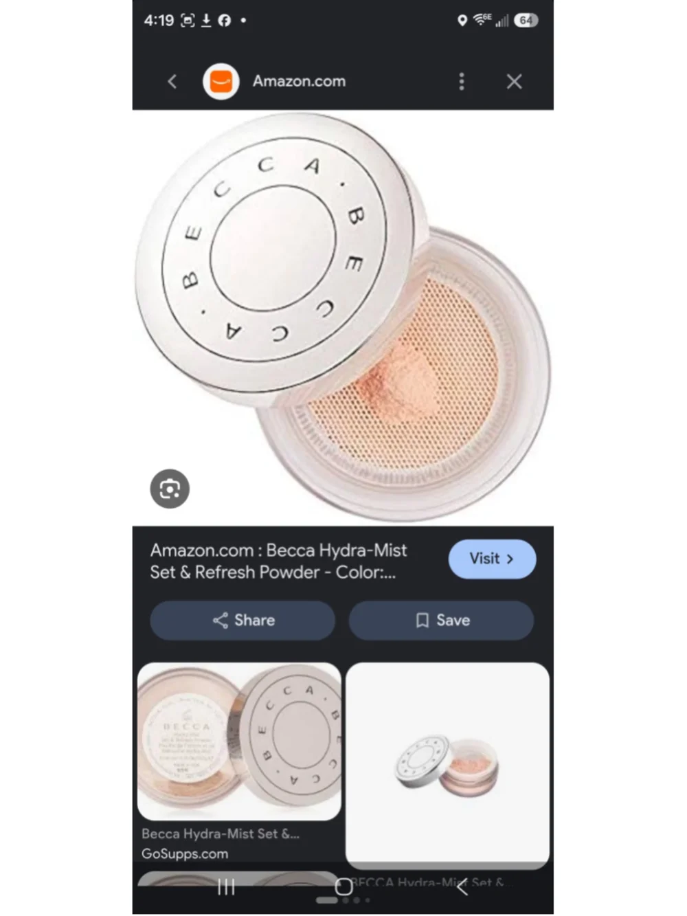 Women's BECCA Hydra-Mist Set & Refresh Powder, One Size, Beige sealed New
